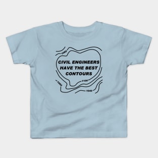 Civil Engineer Best Contours Kids T-Shirt